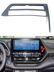 Panneau de garniture de sortie d'air pour Toyota Highlander 2020 2021 2022, contrôle Central, accessoires d'intérieur chromés 