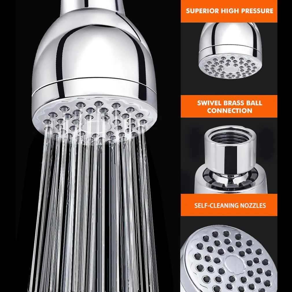 High Pressure Shower Head 6 Inch Anti Blocking Leak Proof Water