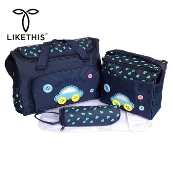 

LIKETHIS Composite Bag Baby Changing Pad Diaper Travelling Bag With Trolly Waterproof Portable Mother Storage Handbag Sac A Main