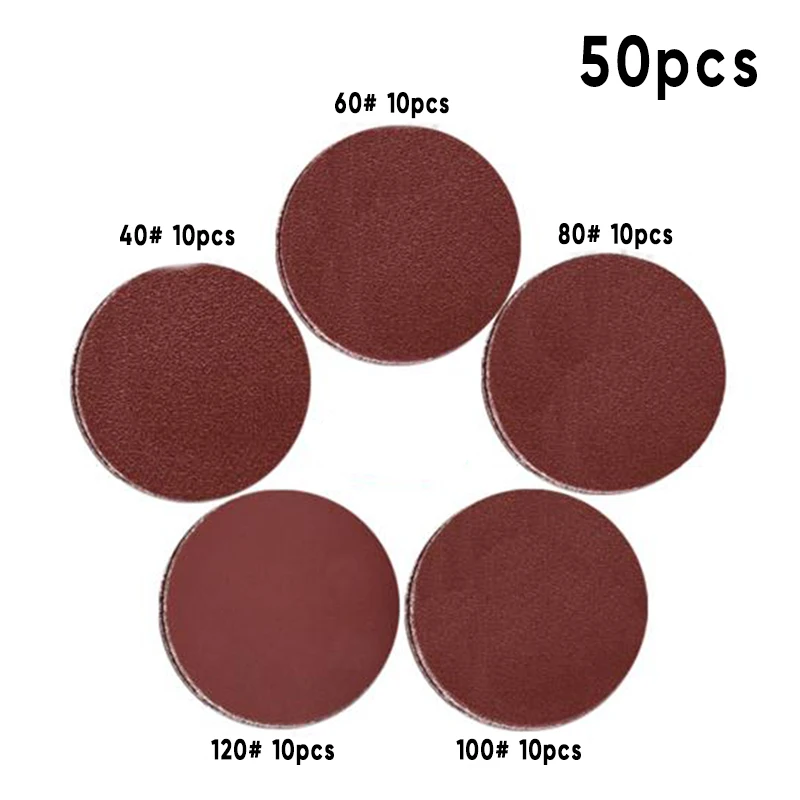 

Set Sandpaper Discs 40-120 Grit Hook Loop Sanding Polishing Grinder Abrasive Aluminium Oxide