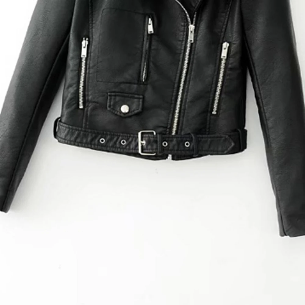 WENYUJH Готическая куртка из искусственной кожи для женщин зима осень мотоциклетная куртка черная верхняя одежда искусственная кожа PU куртка пальто Femme
