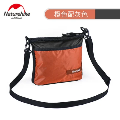 orange grey Naturehike маленькая наружная альпинистская сумка с покрытием, светодиодная лампа, Повседневная водонепроницаемая сумка, сумка-портфель, сумка на одно плечо для мужчин и женщин - Цвет: orange grey