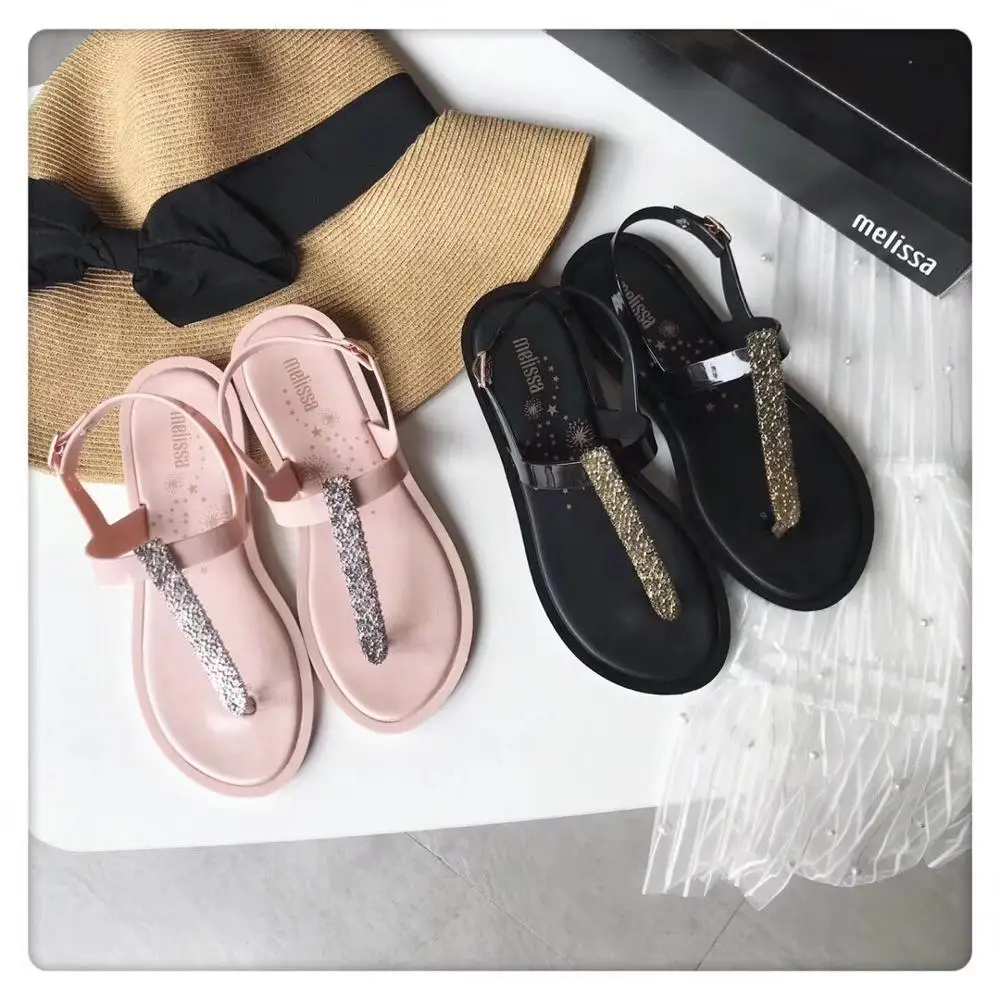 Melisssa/Новинка 2020 года Женские сандалии Melissa Женская обувь Удобные на плоской
