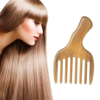 

Wooden Wide Tooth Comb Sandalwood Massage Styling Hair Care Massag Brush Hair Extension Anti-Static Wooden Hair Pick Sandalwood