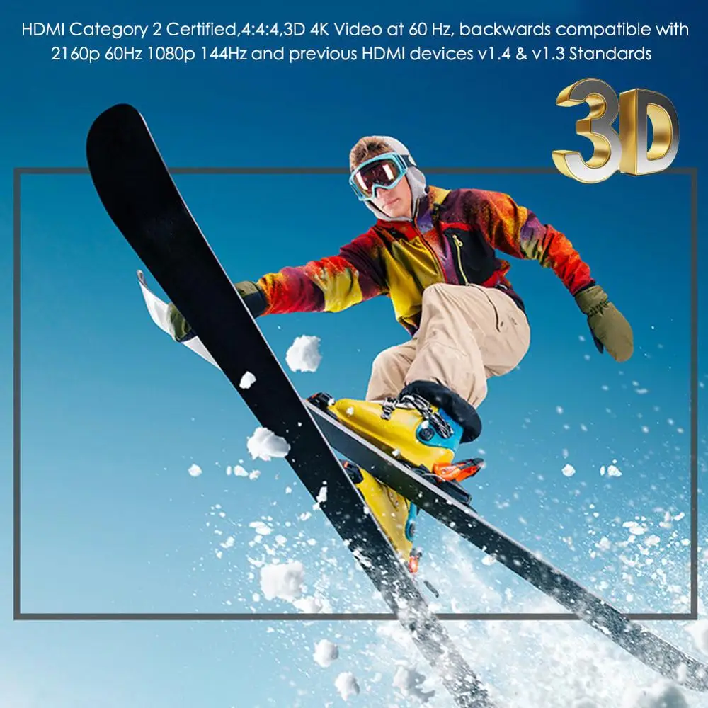 3D 4K Hdmi кабель оптоволоконный Кабель HDMI 2 0 1 50 м для PS4 Apple TV разветвитель