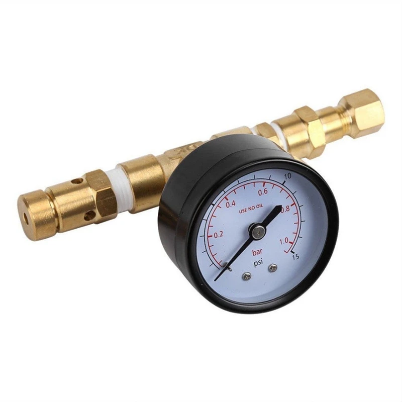 

Adjustable Pressure Relief Valve with Gauge, for Home Brew Beer Ball Lock Adjustable Pressure Valve with Gauge,Kegging Equipment