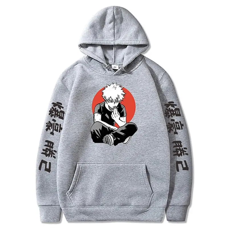 

Мужские толстовки с капюшоном My Hero моя Академия аниме Bakugou Katsuki с принтом унисекс Харадзюку пуловер свитшоты повседневные спортивные топы с длинным рукавом