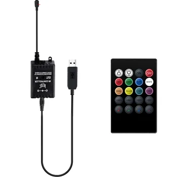 

LED Atmosphere Light With Remote Control Strips Parts Accessories 4Pcs
