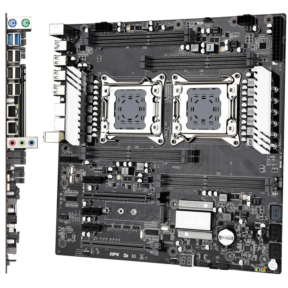 X79 двойной S8 материнская плата с PCI-E 16*2 SATA3.0 и 8-канальный сетевой видеорегистратор DDR3 материнская плата M2.0 слот SSD поддерживать Ксеон E5/V1/V2 LGA2011