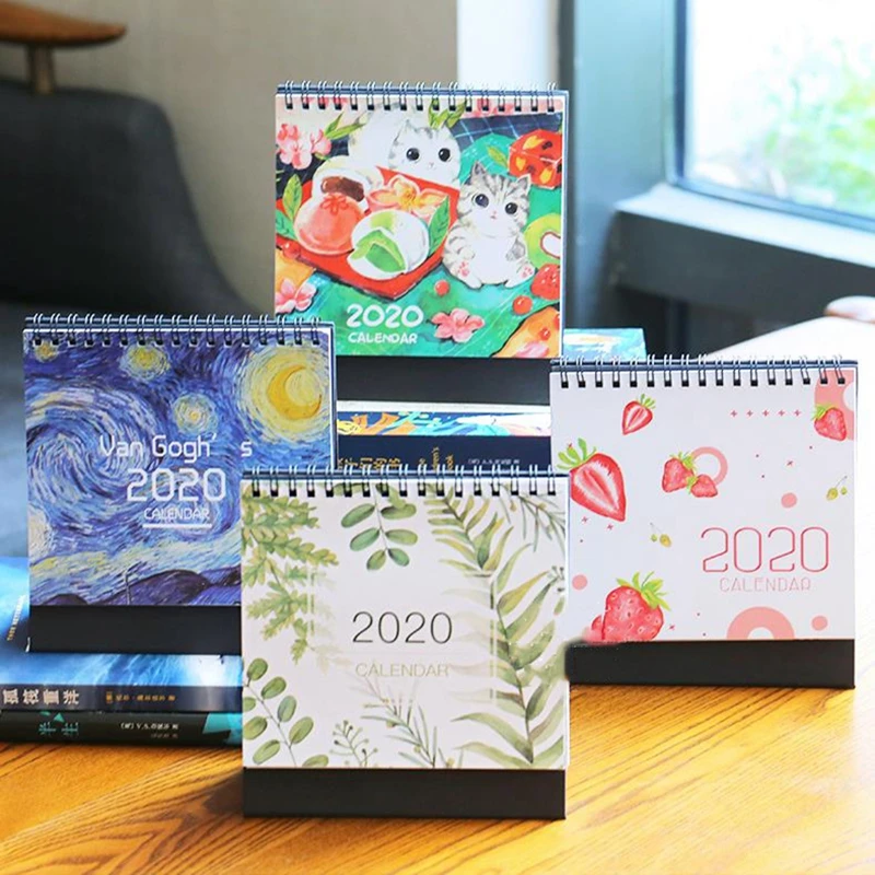 

2020 Desk Calendar Standing Coil Paper Calendar Memo Daily Schedule Table Planner Yearly Agenda Organizer School Office Supplies
