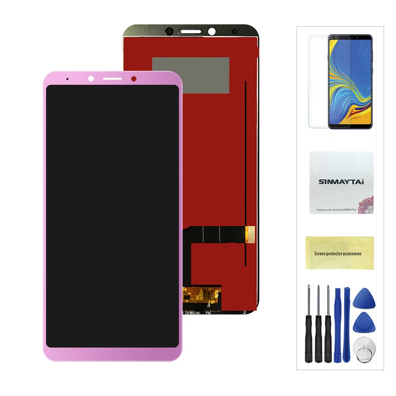Протестированный 6,0 ''для samsung galaxy A6s G6200 SM-G6200 ЖК-дисплей сенсорный экран дигитайзер в сборе для samsung A6s lcd - Цвет: A6S Pink