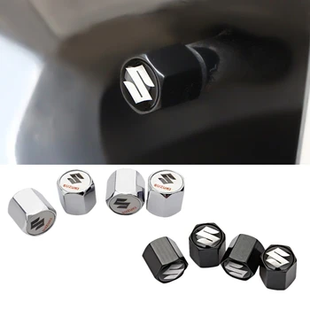

For Suzuki Swift SX4 cross Jimny Samurai Vitara xl Alto Liana ignis Car Metal Wheel Valves Caps Tire Stem Airtight Dust Cover