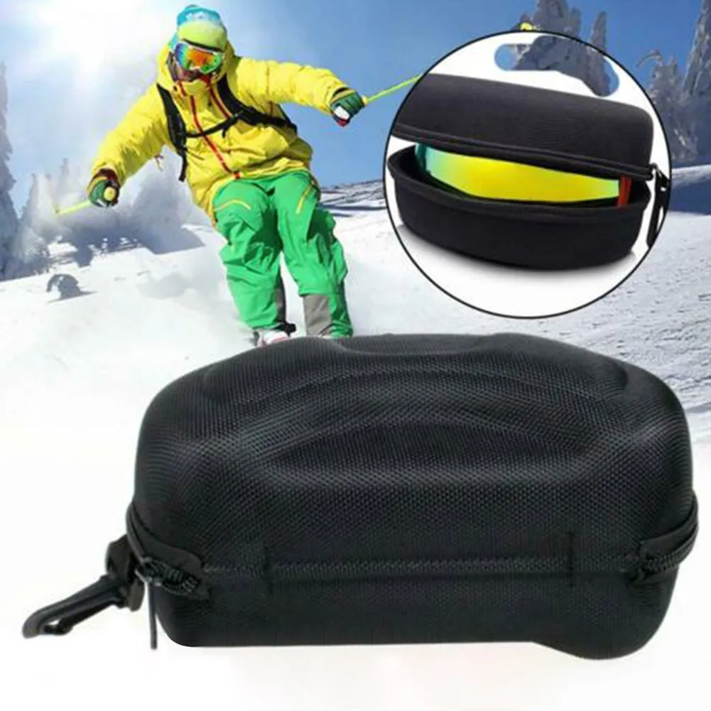 

Snow Ski Snowboard Eyeware Case EVA Waterproof With Zipper Closure With Zip Hard Carrying Box Glasses Protector 20x12x10cm