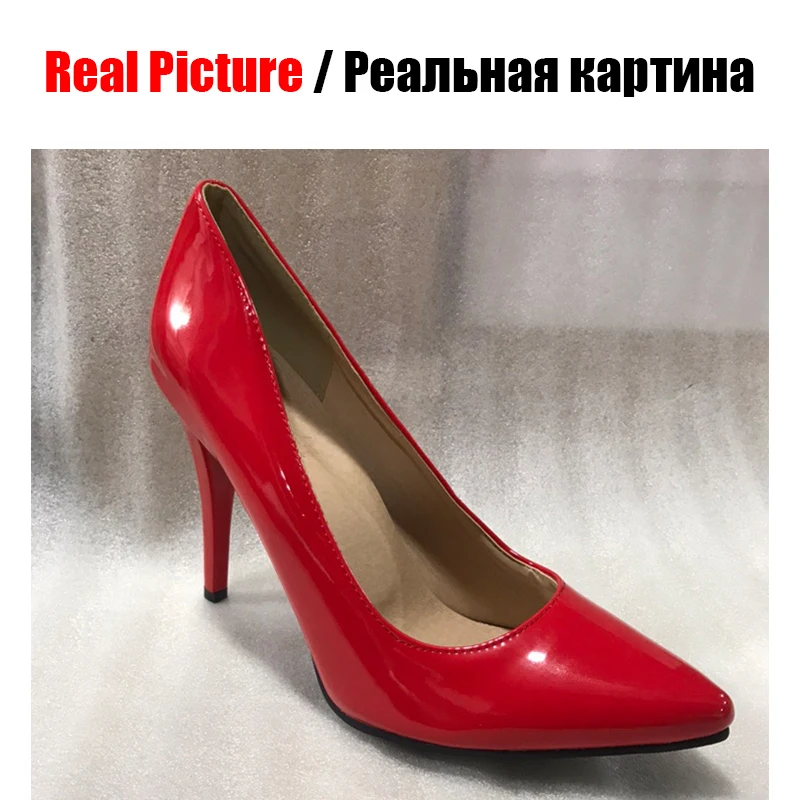 Женские лакированные туфли SARAIRIS черные лодочки из искусственной кожи с острым