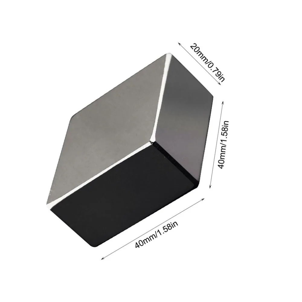 Супер мощный редкоземельный Блок Неодимовый магнит N52 магниты 40X40X20 мм высокая термостойкость
