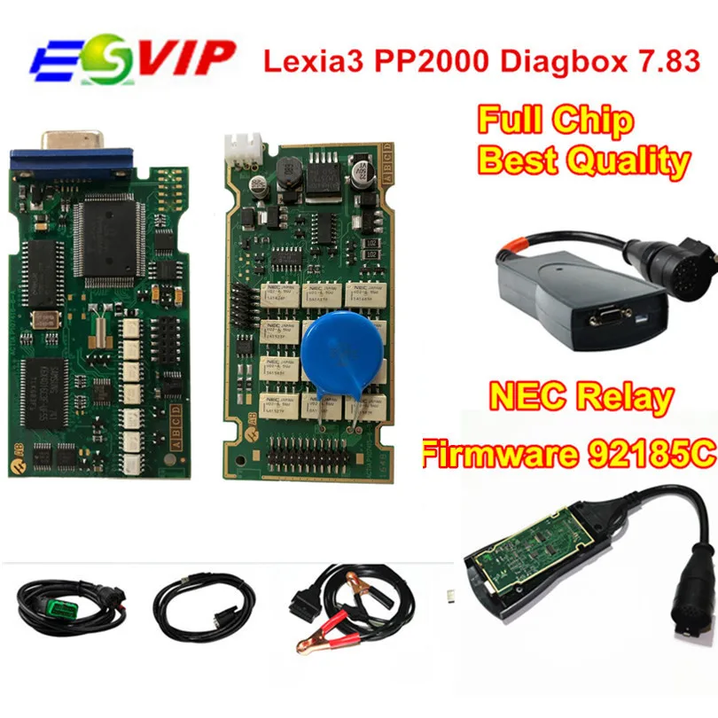 10 шт./лот Lexia3/PP2000 полный чипы Diagbox V7.83 с 921815C прошивкой V48/V25 Lexia3 для Citr-oen/≥g-eot диагностический инструмент - Цвет: Lexia3 Full Chip