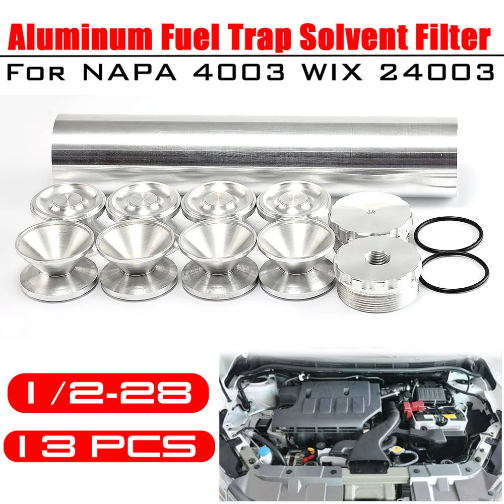 

9" D Type Fuel Oil Filter End Cap Storage Cup Set 1/2-28 For NAPA 4003 WIX 24003