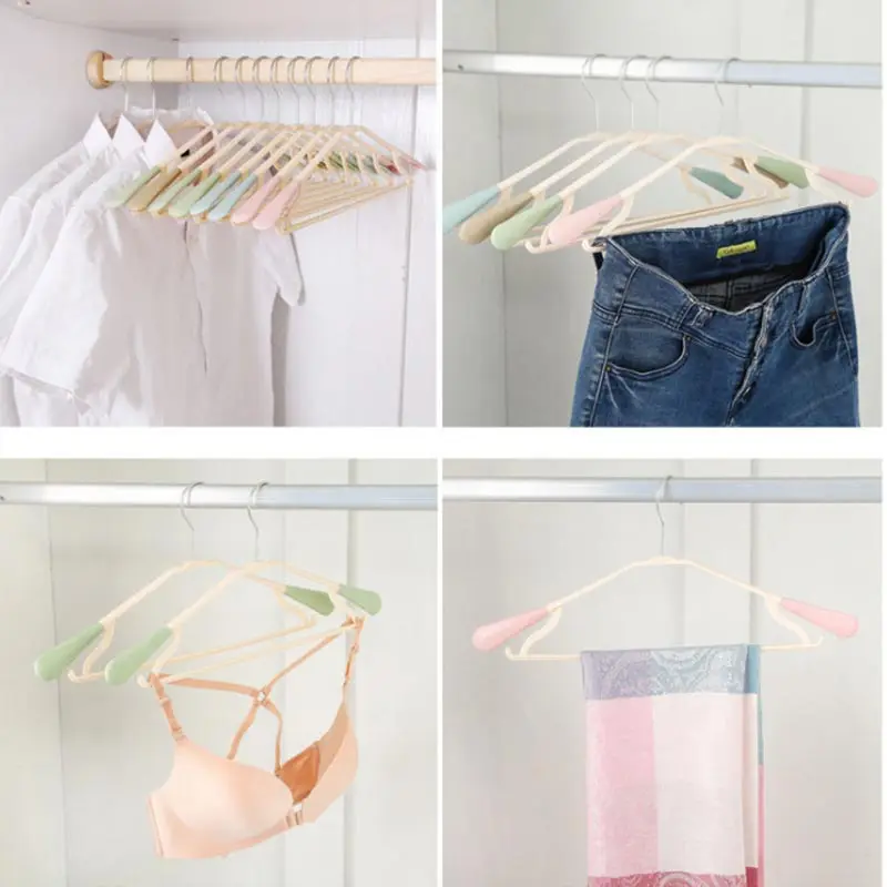 

Clothes Hanger Traceless Hanger Adult Wide Plain Shoulder Plastic Hanger Clothes Brace Trousers Rack Hangers For Clothes