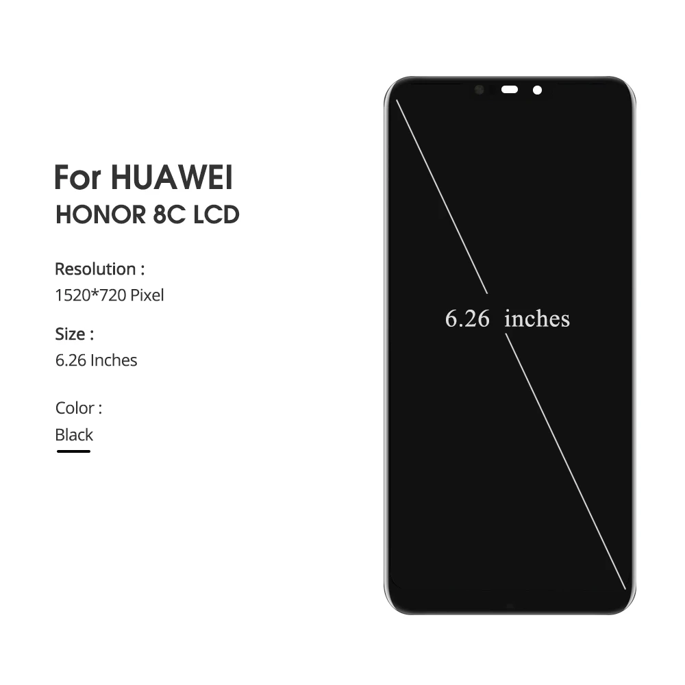 ЖК дисплей для Huawei Honor 8C с сенсорным экраном и дигитайзером в сборе рамкой BKK AL10