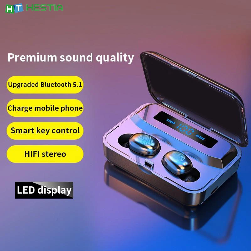N26 Fingerprint Face Cover TWS Jerry Solution 5 1 Digital1 Display Touch Bluetooth Headset Emergency Charging Audifonos Earphone