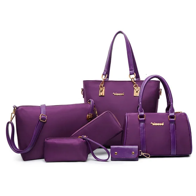 

Dropshipping 6 PCS Handbag set Large Capacity Women Shoulder Bags Purses