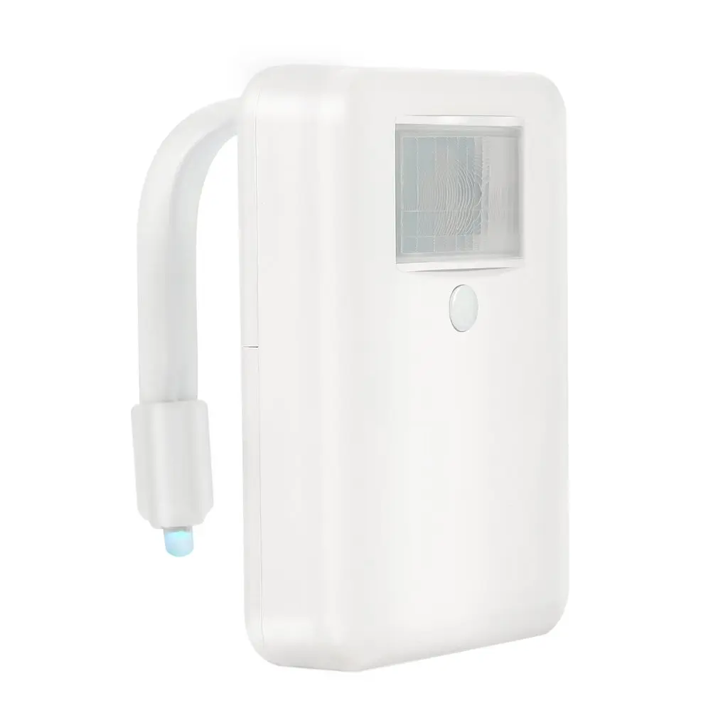 Белый ABS прочный энергосберегающий Сенсор 16-Цвет Туалет светильник светодиодный светильник человека датчиком движения PIR Автоматическое