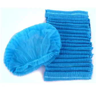 

New10PCS Non-woven Disposable Shower Caps Pleated Anti Dust Hat Women Men Bath Caps for Spa Hair Salon Beauty Accessories