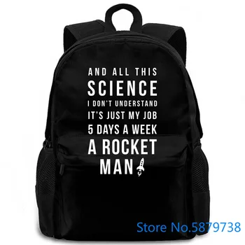 

Elton John Inspired LyricRocket Mens or LadieRetro Music Song Hipster women men backpack laptop travel school adult