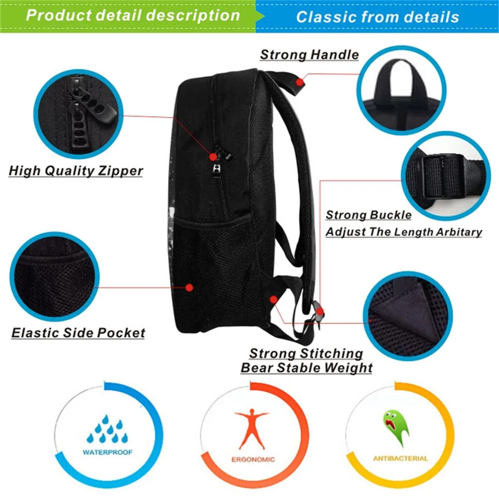 Japanese Anime Tokyo Ghoul Backpack School Bag for Girls Boys Women Men Teens Laptop Travel Rucksack Hot sale Sac Mochilas