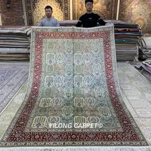 YILONG 6'x9' шелковый ковер для сада, четыре сезона, ручной работы, Восточный шелковый ковер(HF371H