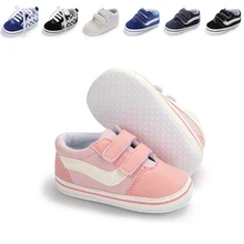 Kidsun sapatos de bebê infat menina menino unisex lona sapatos sola de algodão plana da criança primeiros caminhantes acessórios do bebê berço sapatos recém nascidos