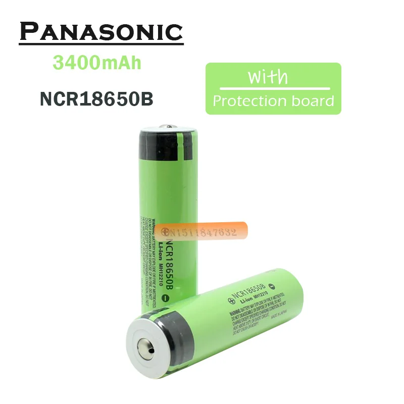 Перезаряжаемая батарея Panasonic NCR18650B 100% оригинал 3 7 В 18650 3400 мАч литиевая для игрушек