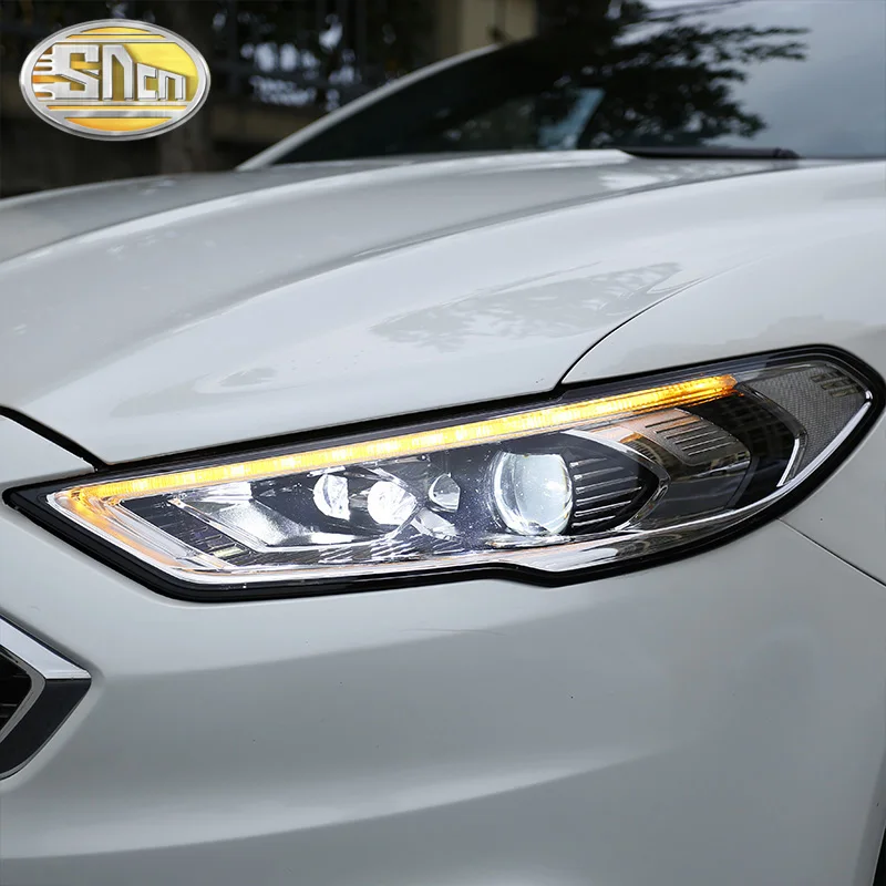 SNCN автомобильный Стайлинг светодиодный фонарь в сборе для Ford Mondeo Fusion последовательный сигнал поворота светодиодный DRL Головной фонарь