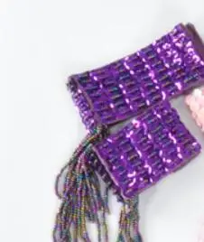 Purple Ручной работы Легкий живота танцевальный браслет рукава повязку с стрейч обертывание ремень цепочка аксессуар ассорти цветов - Цвет: Purple