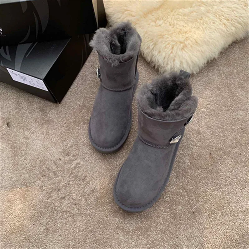 Scarpe donna/зимние ботинки; женская обувь без застежки; женские ботинки на плоской подошве; Botas Mujer; зимняя женская обувь из плюша с круглым носком; Zapatos De Mujer