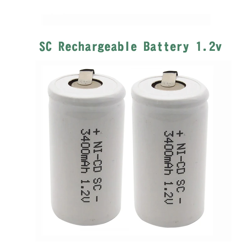 MJKAA SC 3400mah 1,2 V 22*42 Ni-CD аккумуляторная батарея Sub C с удлинителем, обработанным в инструментах, батарейный блок