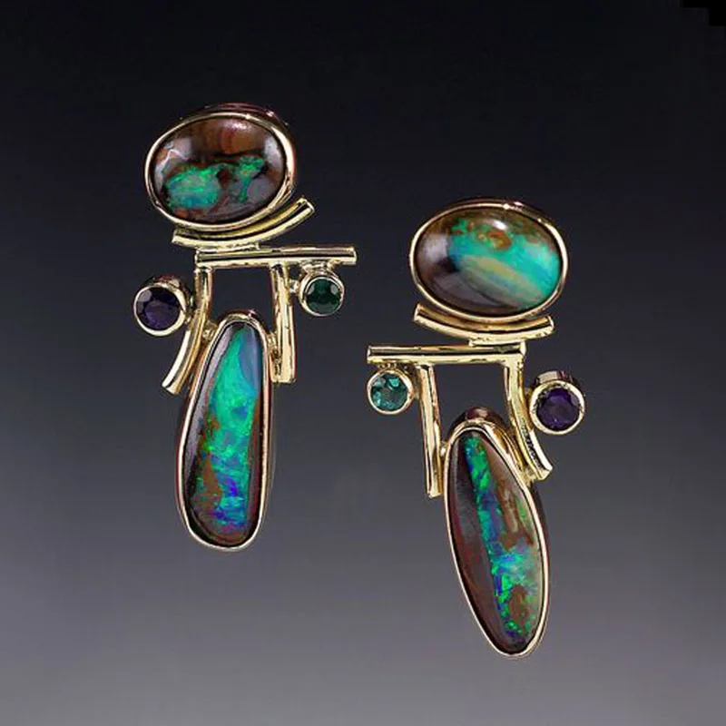 

Vintage Personality Music Notes Earrings Resin Green Wood Grain Earring for Women Boho Wedding Dangle Brincos Jewelry C3D294