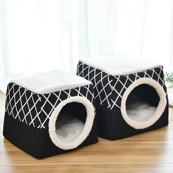 

Multiple sizes L/XL Pet Nest Warm Soft Sleeping Bed Non-slip Breathable Cat House Washable