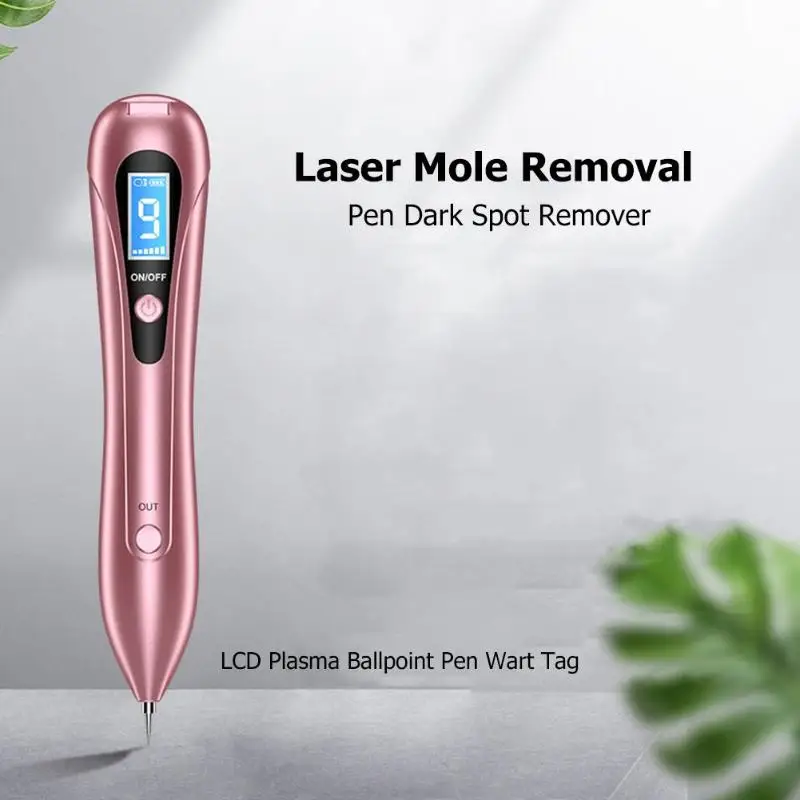 LCD 9 Gear Laser Mole Removal Pen Acne Dark Spot Wart Nevus Tag Plasma Women Face Beauty Skin Care Machine