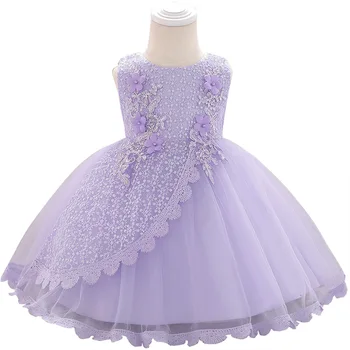 

Girls Princess Kids Dresses for Girls Tutu Lace Flower Embroidered Ball Gown Baby Girls Clothes Children Wedding Party Dress