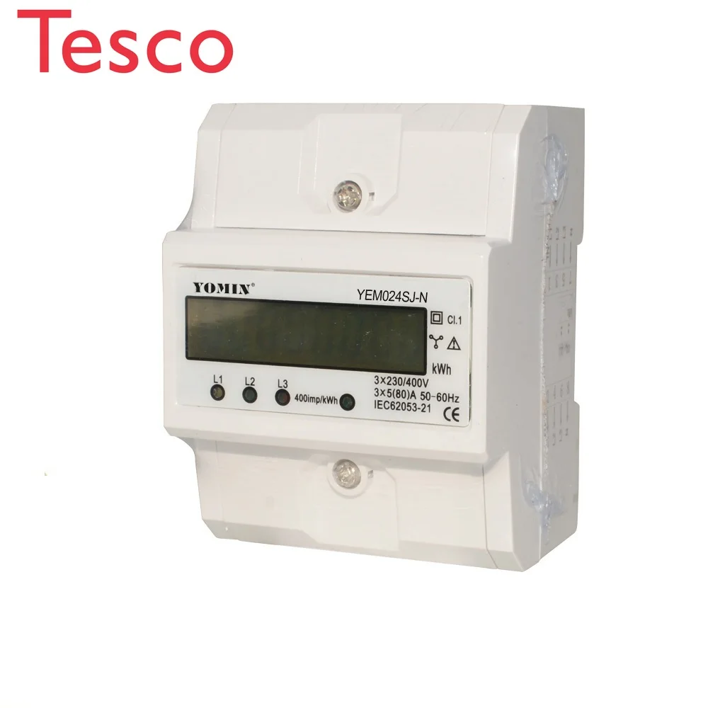 

2016 New Type 3 Phase 4 Wire Kwh Meter Din Rail Energy Meter Electronic Meter Smart Electric Meter