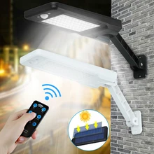 

HYMELA 60 LED Outdoor Solar Light LED Wall Lamp Dimmable Motion Sensor Remote Control Waterproof Street Lamp For Garden Patio