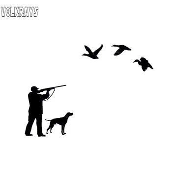 

Volkrays Personality Car Sticker Duck Hunting Hunter Rifle Originality Accessories Vinyl Decal Black Silver,13cm*19cm