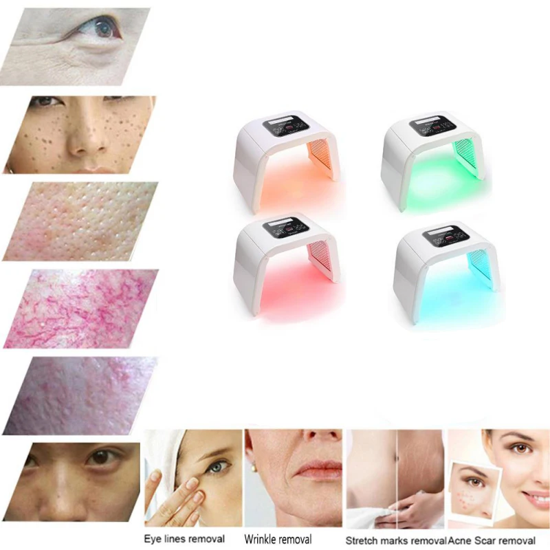 Домашнее использование Светодиодный лампа для светотерапии за кожей лица Красота spa ФДТ маска для стягивания кожи омоложение акне прибор для устранения морщин
