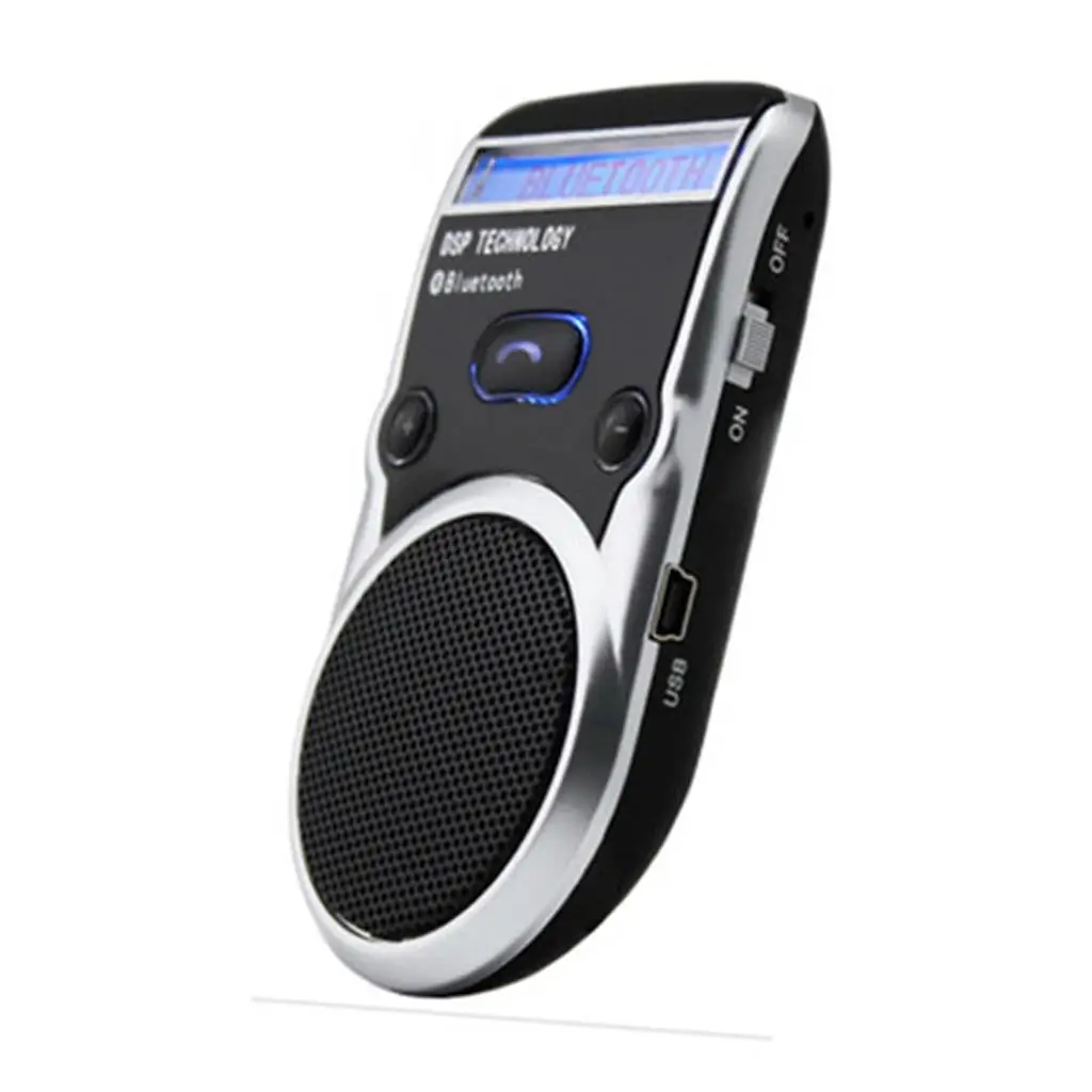 Портативный светодиодный стерео Громкая связь Солнечная беспроводная Bluetooth гарнитура автомобильный комплект