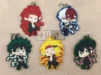 

My Hero Academia Japanese anime figure bakugo katsuki OCHACO URARAKA Todoroki Shoto Rubber mobile phone charms/keychain/strap