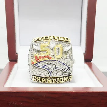 

UUNICO 2015 Mustang Championship Ring Super Bowl Denver Memorial Ring Gift Miller