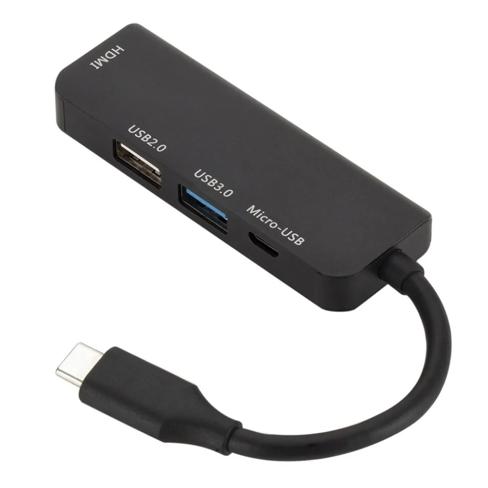 Концентратор адаптер Tpye-C к Micro USB 2,0 USB 3,0 HDMI 4 порта разветвитель USB порт концентратор разветвитель для ПК компьютер