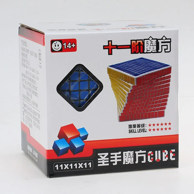 ShengShou 11x11x11 волшебный пазл 11 см Cubo Magico 11x11 скоростной кубик Черный Твист 11 слоев игры профессиональные развивающие игрушки