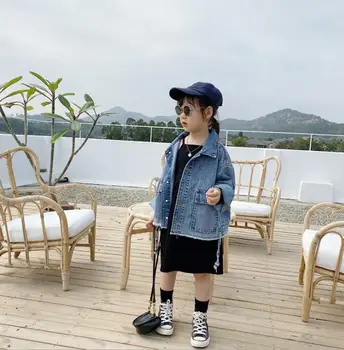 

2020 New Arrival Girls Denim Coat Spring Fashion Girls Jacket 3-8 years PO603